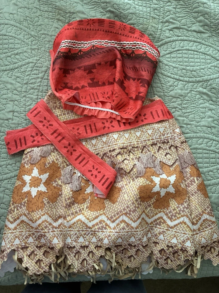 Moana девочек костюм платье размер XS 4-6, очень маленький косплей платье - Изображение 1 из 1