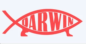 Darwin Fish VINYL STICKER DECAL EVOLUTION GRADUALIST NATUAL SELECTION - Bild 1 von 5