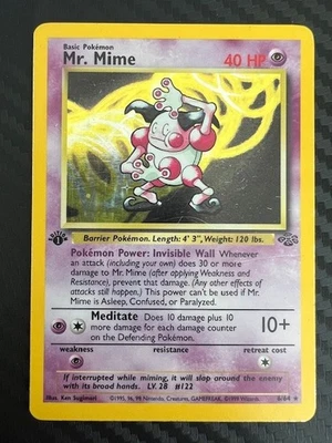 Pokemon TCG Jungle Mr. Mime 6/64 Holo 1st Edition MP/HP - Image 1 of 2