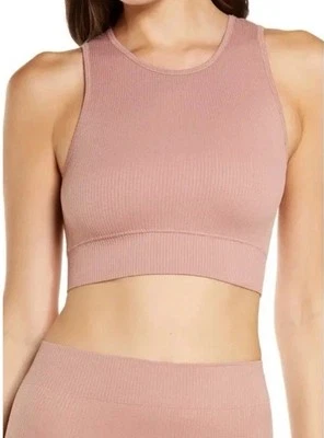 NWT - Skims Stretch Rib High Neck Bralette - Rose Clay - 2X/3X - Image 1 of 4