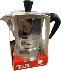 Caffettiera per Bialetti Caffettiera Alluminio, Tazze 0,5, Argento, 13X6.5X12 Cm - Foto 1 di 12
