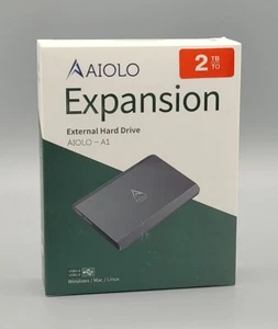 AIOLO 2.5" Portable External HDD 2TB USB 3.0 for PC, Mac, Laptop etc.  G-19 - Picture 1 of 3