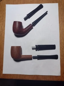 2 Nice UNFINISHED Briar Estate Pipes and stems. ASSEMBLY Required Lot 1 - Picture 1 of 9