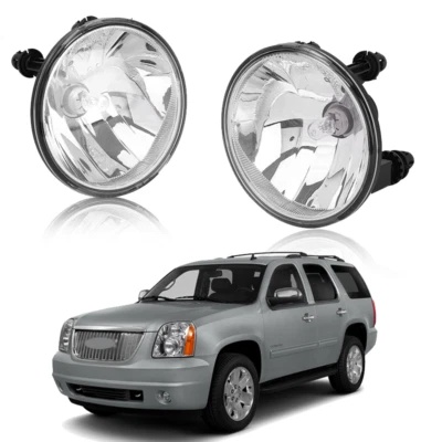 Fog Lights Fit For 2007-2014 Chevy Tahoe Avalanche Suburban GMC Yukon w/Bulbs - Image 1 of 4