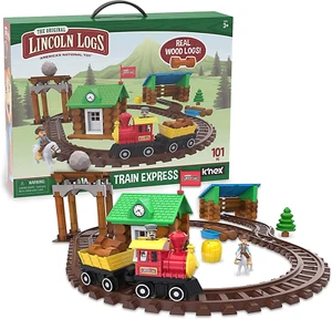 Logs-Sawmill Express Train - 101 Parts - Real Wood Logs - Picture 1 of 12