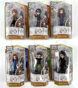6 MAGICAL MINI WIZARDING 3" FIGURE HARRY POTTER RON HERMINOE GINNY DRACO VEVILLE - Picture 1 of 7