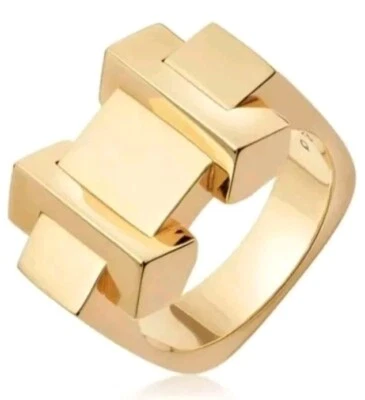 Links Of London Brut Block Oro Amarillo 18ct Vermeil Nuevo Talla S Brutblock Foto 1 de 4