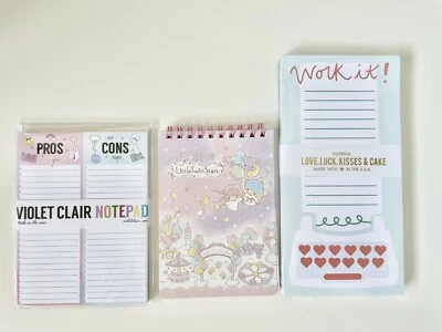3 Cute Memo Note Pads (Sanrio Little Twin Stars) - Image 1 of 2