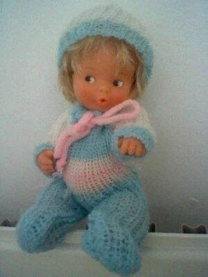 BARRIGUITAS BESITOS RUBIA FAMOSA SPAIN SIN Nº PELELE AZUL BLANCO ORIGINAL BE - Imagen 1 de 4