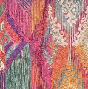 CLARENCE HOUSE Kasbah Tangerine Pink Orange Green Woven Remnant New - Picture 1 of 1
