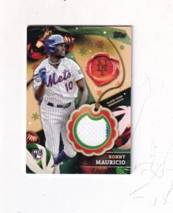 2024 RONNY MAURICIO TOPPS HOLIDAY MEGA GU JERSEY RELIC NEW YORK METS - Picture 1 of 2