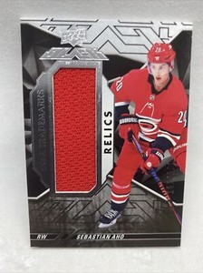2018-19 SPx UD Black Star Trademarks Relics /199 Sebastian Aho #ST-SA
