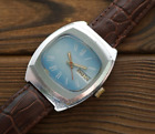 Męski zegarek vintage Raketa 2628 TV kwadratowa tarcza mechaniczny 19j radziecki zegarek na rękę