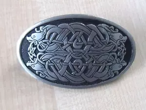 Vintage St Justin pewter hairclip, Celtic beasts design - Picture 1 of 3