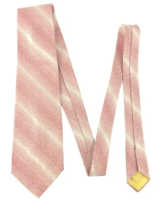 复古中世纪光学效果锦缎织物变色粉红色-白色领带  — 第 1/4 张图片