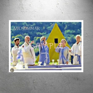 Póster de Midsommar Película Familia Celebración Almuerzo Casa Amarilla Estampado Obras de Arte - Imagen 1 de 5