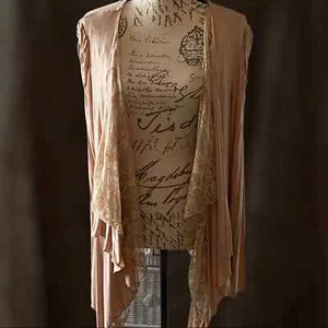 DEB LITE TAN BOHO WATERFALL CARDIGAN - Picture 1 of 7