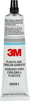 3M Plastic And Emblem Adhesive, 08061, 5 Oz Tube • 18.95$