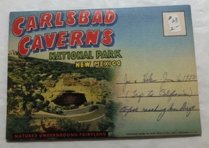 Carlesbad Caverns National Park New Mexico Souvenir Folder - Picture 1 of 2