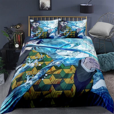 Demon Slayer Anime Twin/Full/Queen/King Bed Duvet/Quilt Cover Set Bedding Sets - Image 1 of 4