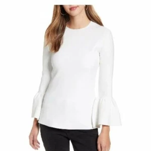 💕 RACHEL PARCELL 💕 XXS 💕 Glockenärmel Pullover weiß NEU AUTH 💕 #A175 - Bild 1 von 6