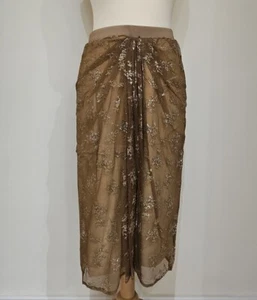 Zara lace skirt limited edition,Zara limited edition lace skirt gold midi skirt - Picture 1 of 9