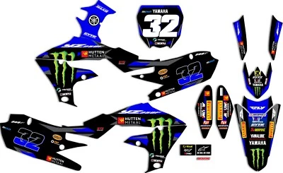 2018-2022 Yamaha YZF 450 Hutten Metaal Yamaha Race Team Graphics Kit Plates 2023 - Image 1 of 2