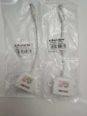 Cat5e Data/Data Ethernet Cable Economiser, RJ45 Male to 2x RJ45 Female Kauden X2 - Image 1 of 4