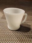 Rare Vintage Fire King Milk Glass Coffee Mug D Handle Qty 1 3.5" tall by 3" wide