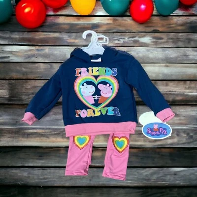NWT Peppa Pig Friends Forever 2 Pc Set Toddler Girls - Image 1 of 4