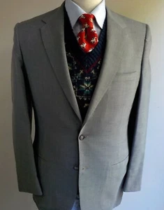 Traje de Colección Años 70 Personalizado John Wannamaker Años 70 2 Botones Gris Lienado Talla 38R? - Imagen 1 de 12