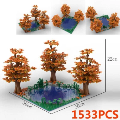 MOC Building Block Brick Baseplate Maple Lake City Street Castle Set Fit 98283 - Image 1 of 4