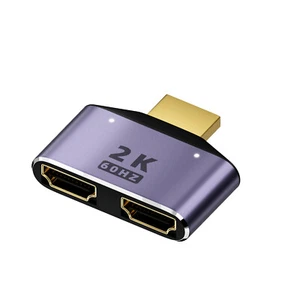 2K HDMI Male To Dual HDMI Female Splitter Adapter Converter For HD TV Hot DH - Picture 1 of 4