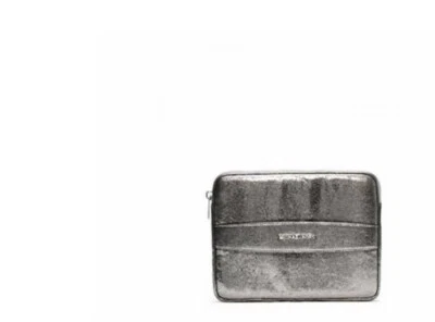 NWT Michael Kors Ipad Multifunction Clutch Embossed Leather Nickel MSRP178 - Image 1 of 4
