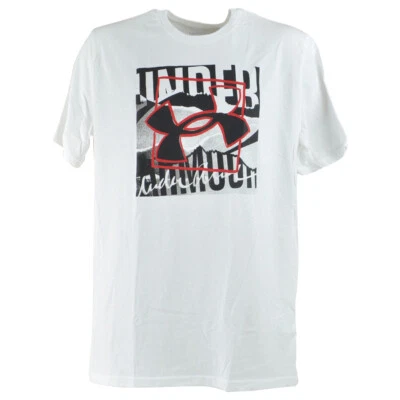 Camiseta Camiseta blanca cuello redondo con logotipo de atletas de la marca Under Armour para adultos y hombres Foto 1 de 2