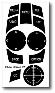 Kit de pegatinas de reparación de botones BMW iDrive se adapta a los botones 9231116 033625107 - Imagen 1 de 6