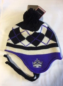 Los Angeles Kings Knit Beanie Toque Winter Hat Skull New NHL Ear Flap - Purple - Picture 1 of 2