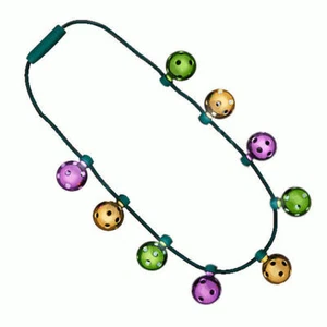 Mardi Gras LED Shine Through Party Disco Balls Necklace - Picture 1 of 1