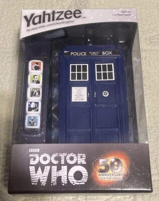 Doctor WHO Yahtzee Game 50th Anniversary Collector's Edition NEW NIB Sealed - Image 1 of 3