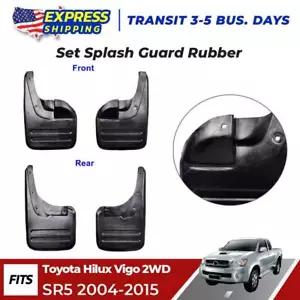 Set Splash Guard Rubber Mud Flaps Fits Toyota Hilux Vigo SR5 2WD Pickup 2004-15 - Picture 1 of 7