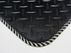 Ford Kuga 2008 2012 Tailored Car Mats In Black Rubber With Silver Trim 2 Clips