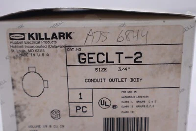 Salida de conducto HUBBELL KILLARK GECLT-2 3/4 pulgadas #2013-A Foto 1 de 2