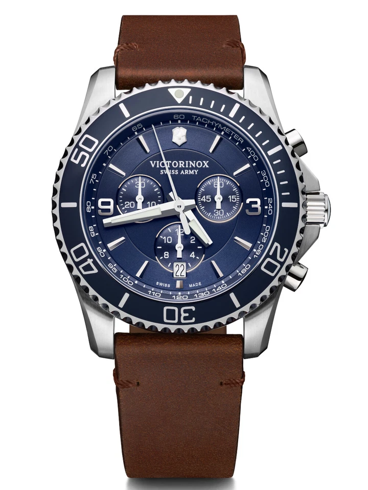Victorinox Swiss Army 241865 Men's Maverick Brown Strap Chrono Watch
