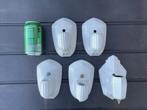 Lot 5 TO WIRE Vtg Art Deco Wall Sconces 1920s 1930s 1940s Porcelain Bathroom - Picture 1 of 24