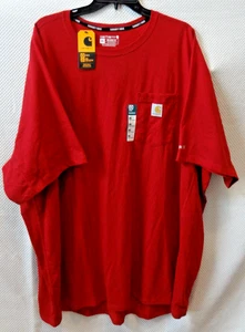 Carhartt Men's Force Relaxed Fit T-Shirt Midweight Pocket Tee Red 4XL NWT - Picture 1 of 6