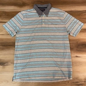 Brooks Brothers Polo Shirt Mens XXL Striped Linen Cotton - Picture 1 of 8