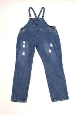 Yeokou jeans men size 2XL blue tapered leg denim overalls - Image 1 of 4