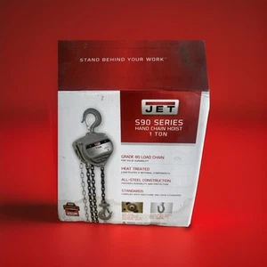JET Chainfall S90-150-20 1-1/2 Ton Hand Chain Manual Hoist with 20' Lift 101922 - Picture 1 of 6