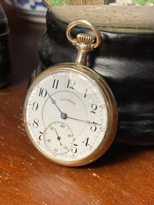 Vintage Gold Illinois Pocket Watch 17j - Picture 1 of 11