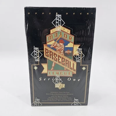 Upper Deck Series 1 Hobby Box 1993 sellado de fábrica 36 paquetes insertos triple corona Foto 1 de 4